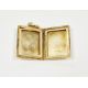 18ct gold rectangular plain locket, 16.7g - Image 2 of 2
