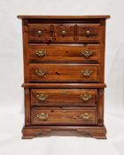 American 'Lenoir House' by Broyhill Furniture Ltd stained chest of five long drawers, the upper