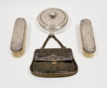 Victorian Art Nouveau crocodile skin purse with silver mounts, Birmingham 1901 (including import