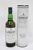 Bottle of Laphroaig Triple Wood Islay single malt scotch whisky, 700ml, 48% vol, in original box