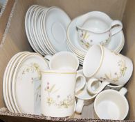 Extensive M&S Harvest 1418 pattern tea and dinner service (3 boxes)