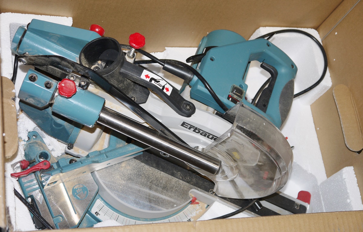 Boxed Erbauer 216mm sliding mitre saw - Image 2 of 2
