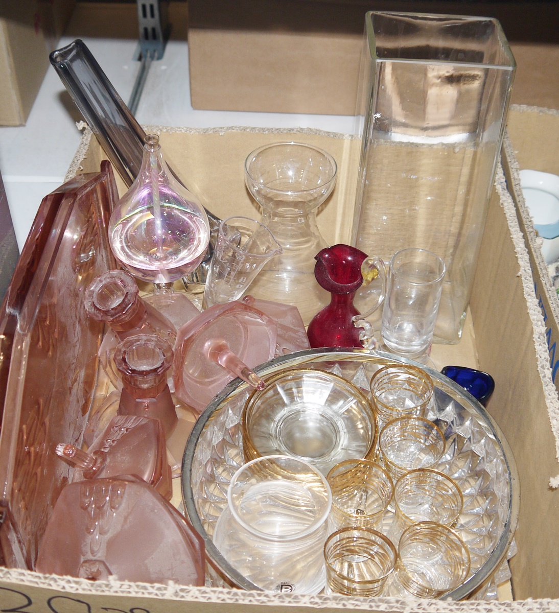 Boots Hanover green part dinner service, a Spode gardening teapot, six green glass based rummers - Image 3 of 4