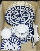 Royal Derby unfinished Imari-style part tea service and five Birds of Dorothy Doughty dessert plates
