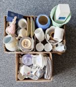 Various items of Buchan stoneware to include a large vase, a Grayshott pottery vase, a small