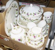 Royal Worcester Bacchanal part tea and dinner service to include teapot, large serving plate, lidded