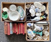 Small quantity of modern Delftware, a Masons Ironstone 'Regency' pattern jug, three Prinknash
