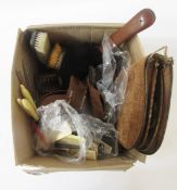 Quantity of early/mid 20th century dressing table accessories, including combs, brushes, goffering