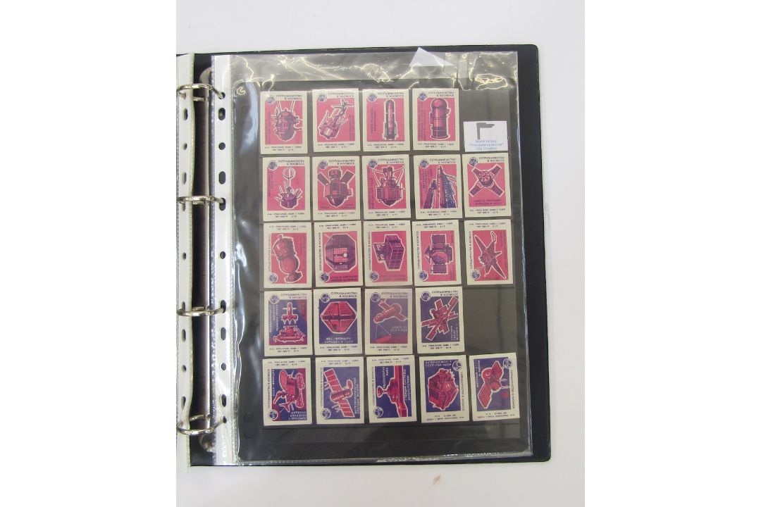 Two albums of Russian matchbox labels, space related and others - Image 1 of 14