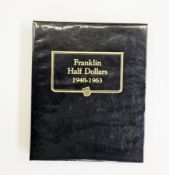 Whitman Folder of complete set of Franklin Half Dollars from 1948 to 1963, various grades