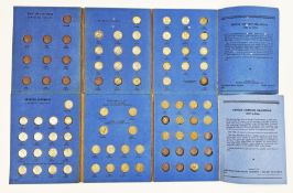 Two Whitman folders of six pences George V to Elizabeth II, please note 1920 missing, total of 66