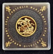 Elizabeth II, 2014 Sovereign, Brilliant Uncirculated, Coronated head right, rev. St George & Dragon