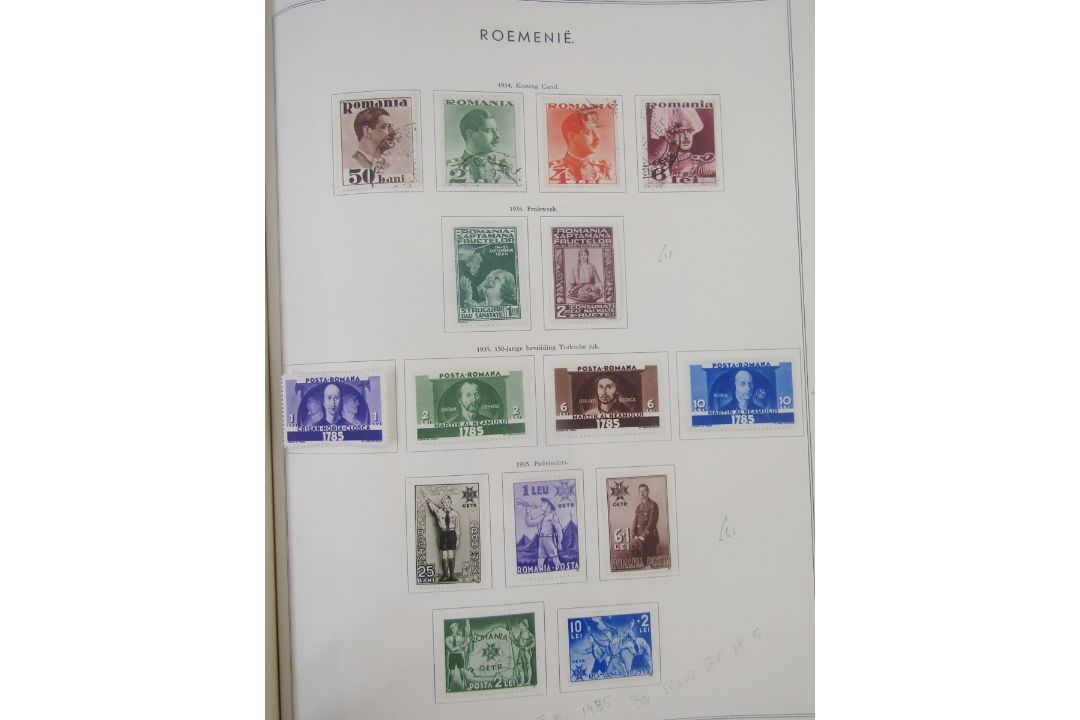 Stamps of Romania: Red ‘Simplex’ album of 1911-48 mint and used issues, including German WWI - Image 1 of 7