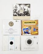Royal Mint Brilliant Uncirculated cupro-nickel coins (5), Paddington at St Paul's 50p, 2014 £2 100th