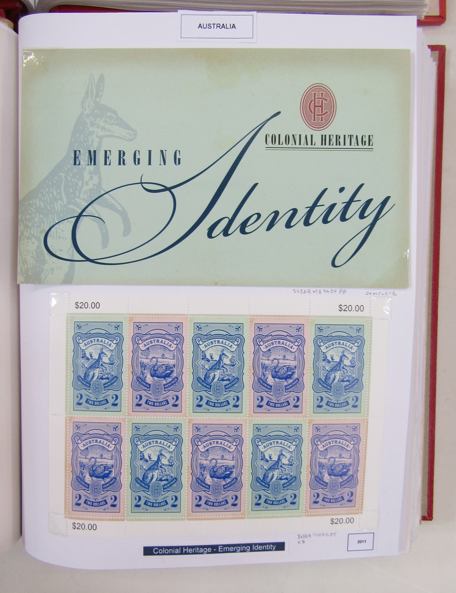 Stamps of Australia: Large box of 9 albums of mint and used issues from 2000-2015, mainly