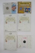 Royal Mint Brilliant Uncirculated cupro-nickel 50p Coins (3), and (3) presentation albums