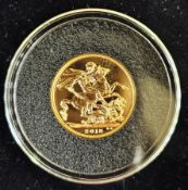 Elizabeth II, 2015  Sovereign, Brilliant Uncirculated, Coronated head right, rev. St George & Dragon