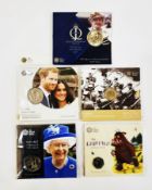 Royal Mint Brilliant Uncirculated cupro-nickel coins (5), The Gruffalo 50p, 2014 £2 100th