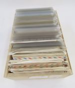 Russia/Soviet CCCP Stamps: Wooden box of thematic space-related pre-paid, first day + specific-to-