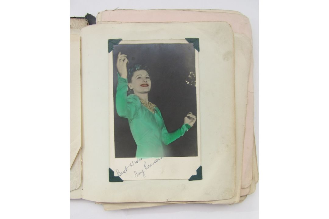 Autograph album of signed photographs and signatures, mainly 1940's bands - Image 8 of 20
