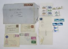 GB stamps: Sleeve containing 6 covers: QV 1d black with red Maltese cross, 27 Jul 1840 back-stamp,