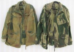 Two Denison parachute smocks dating to 1960-1970, plus a green shirt with Parachute Regiment