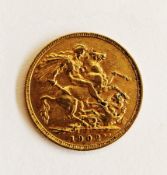 Edward VII, 1902 Sovereign, rev. St George & dragon, date below