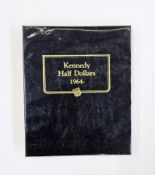 Whitman Folder of complete set of Kennedy Half Dollars, 1964 to 1982, some silver some nickels,