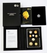 Royal Mint Proof Set, 2015 The Definitive Collection, consisting of 8 coins, two pounds (