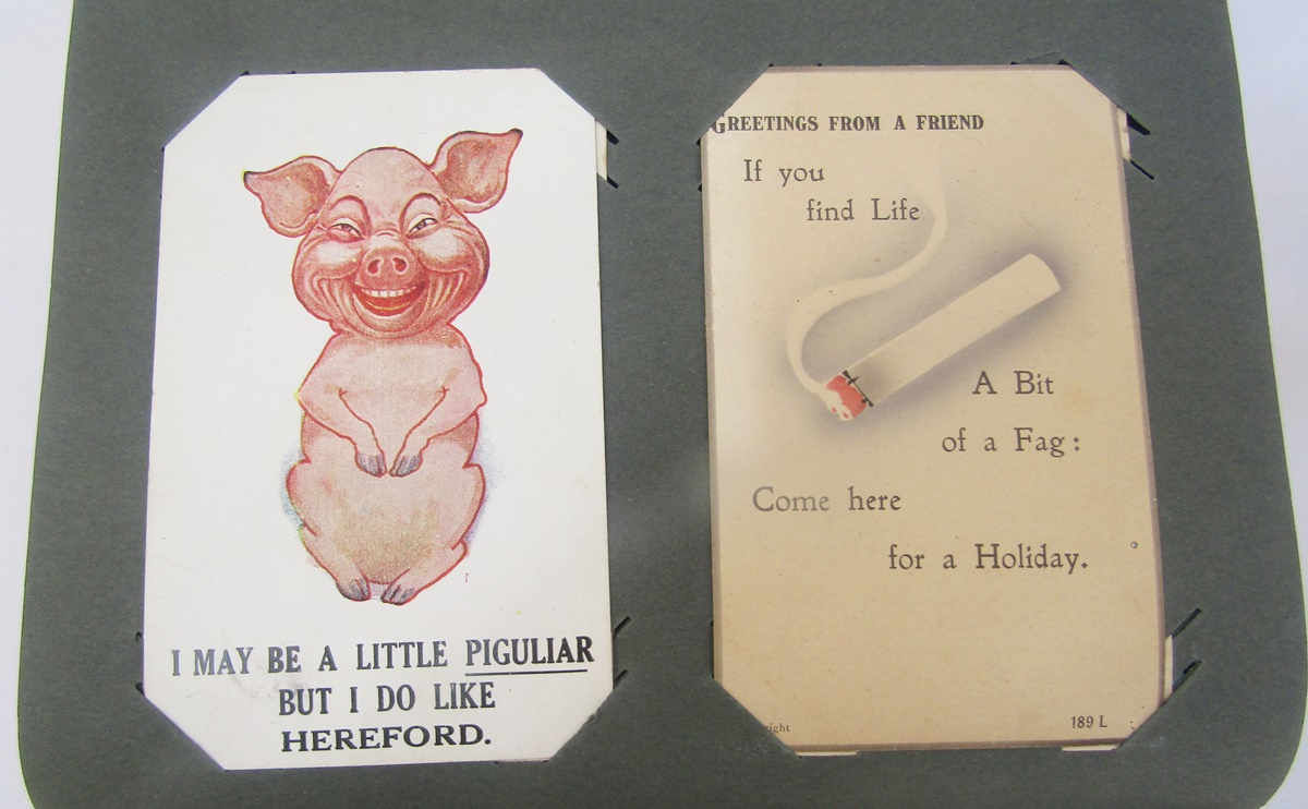 Two albums of postcards to include Black Cats, greetings cards, topographical and portrait, and - Image 4 of 15