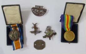 WWI War Medal and Victory Medal named to 