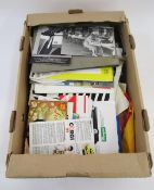 Mixed lot of ephemera to include a folio album of photographs of vintage Bugattis, 20th century