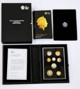 Royal Mint Proof Set, 2015 The Definitive Collection, consisting of 8 coins, two pounds (