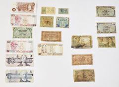 42 bank notes of various denominations predominately from UK, France, Germany