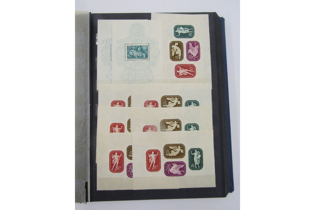 Stamps of Hungary: Unusual accumulation in full blue 24-page stock-book plus part-filled green stock - Image 3 of 6