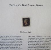GB stamps: Three Westminster presentation folders in sleeves containing Penny Black TJ, 3 margin,