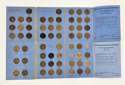 Four Whitman Folders of pennies from 1860-1966 (incomplete). following coins missing: 1868, 1869,