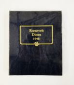 Whitman Folder of complete set of Roosevelt Dimes from 1946 to 1980, various grades