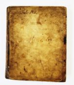 Early to mid 19th century handwritten notebook, containing recipes, articles, i.e. 