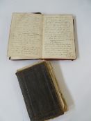 Handwritten notebook, early 20th century, recipes for medicines, powders, tonics, for both human and