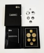 Royal Mint Proof Set, 2015 The Commemorative Edition, consisting of 5 coins, £5 coins of Churchill &