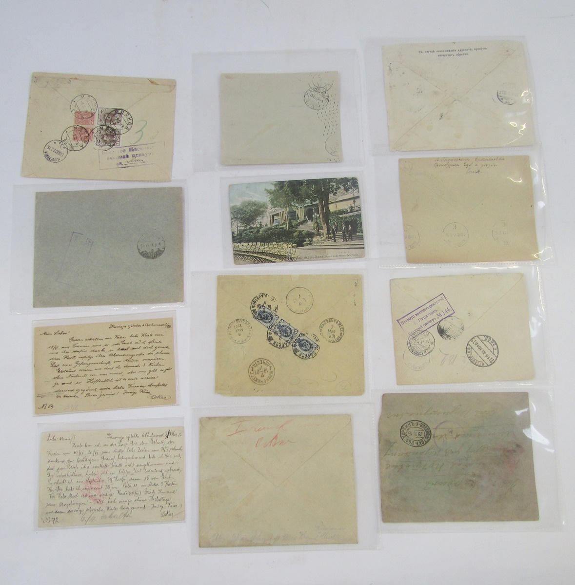Stamps of Russia: Carton of some 100 covers and postcards of 1890s to 1917 Imperial period with much - Image 4 of 4