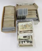 Quantity of vintage postcards including continental and rest of the world, caves and churches,