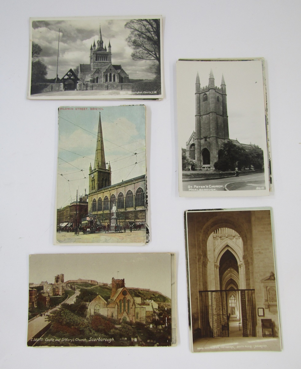 Quantity of vintage postcards including continental and rest of the world, caves and churches, - Image 6 of 8