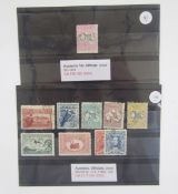 Stamps of Australia: Officials on 4 stockcards, Roos, Kings head, Kookaburra, Centenary of W