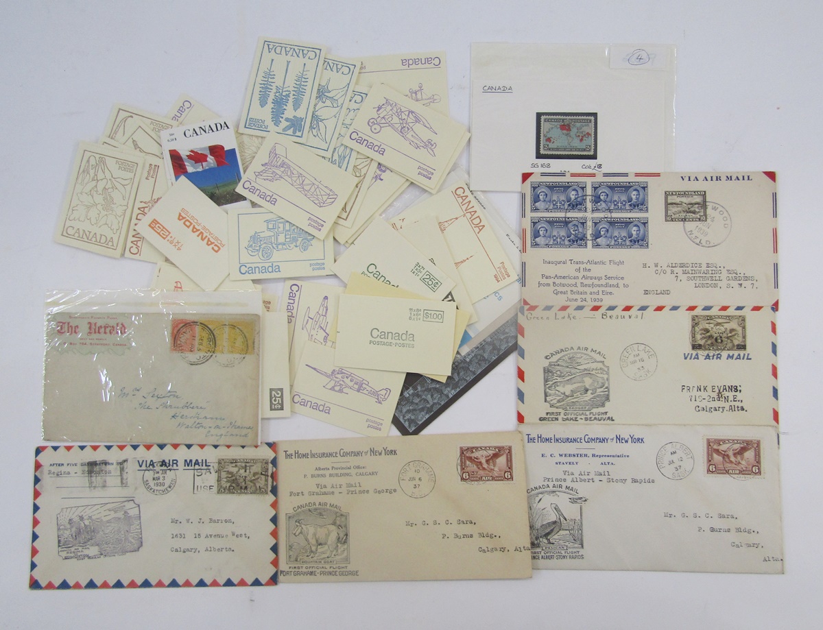 Canada stamps: QV-QEII issues in album, stockbook, and sleeve of definitives, commemoratives, - Image 4 of 9