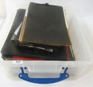 Mixed assortment of vintage photograph albums including family photographs, landscapes, etc (1 box)