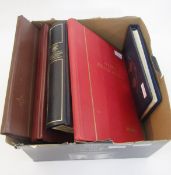 British Commonwealth: Box of 4 QEII royal event Omnibus album/stockbooks with mint and used issues