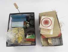 Quantity of vintage packets of pencils, small pencils, bottles of ink, cartridges, large quantity of