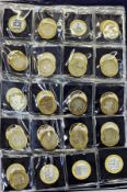 Folder from Change Checker containing a quantity of £2 and 50p coins, (34) two pounds, (67) 50p's, a
